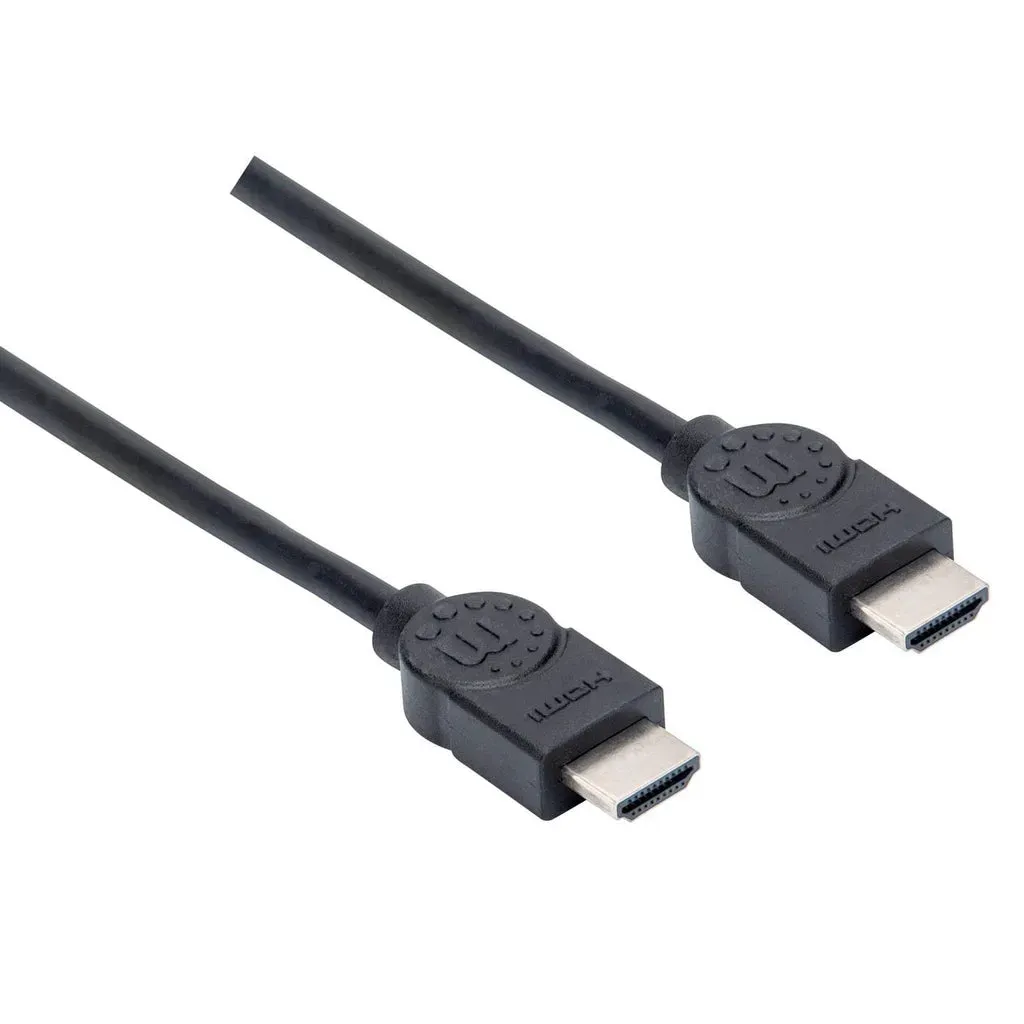 Manhattan High Speed HDMI-Kabel, 4K@30Hz, ARC, 3D, HDMI-Stecker auf HDMI-Stecker, geschirmt, schwarz, 1,5 m – Bild 2