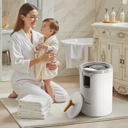 VEVOR Handtuchwärmer Eimer Wärmegerät 20 L mit LED-Anzeige & Einstellung (Timer & Temperatur) & Sicherheitsschloss, Towel Warmer für Badezimmer Waschküche Boden, zum Wärmen von Decken, Pyjamas – Bild 7