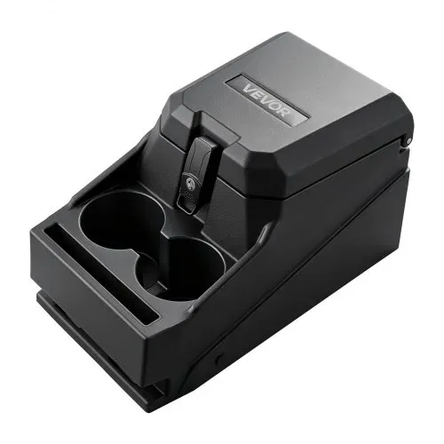VEVOR Staufachbox Mittelkonsole für Polaris Ranger & Can-Am Defender 17–26, Abschließbare Aufbewahrungsbox aus HDPE mit Getränkehalter und Handyhalterung, Innenliegenden Abflusslöchern, Schwarz – Bild 9