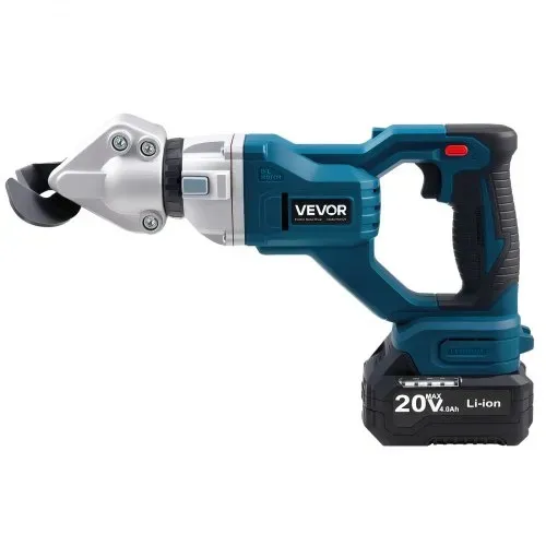 VEVOR Akku Metallschere, Blechschere mit 360°-Schwenkkopf, Doppelklingen, 220 VAC 20 VDC, schneidet 1,22 mm verzinkten Stahl, 1 mm Edelstahl, Aluminium, Kunststoff, Karton, 25000 U/min – Bild 10