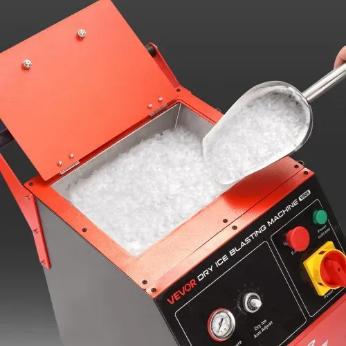 VEVOR Trockeneisstrahlgerät, 5kg, Trockeneis Strahlanlage 4 Düsen, Trockeneis-Blaster-Reinigung, Einstellbare Druckmenge, Trockeneisstrahlen-Reinigungsmaschine für Auto, Schiff, Luftfahrt, Chemie – Bild 7