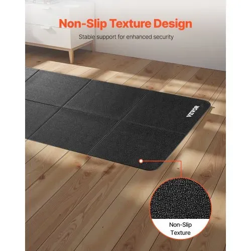 VEVOR Laufbandmatte für Teppichboden Bodenschutzmatte (61 x 173 cm) für Sportgeräte 6 mm dick, Trainingsgerätematte für Ellipsentrainer auf Teppich-Hartholzboden, hochdichter PVC-Bodenschutz – Bild 3