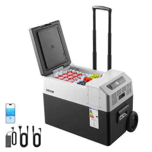 VEVOR Kompressor Kühlbox 30 L, Auto Kühlschrank mit, Griff, App-Steuerung & Rädern, 12 V/24 V DC, 100–240 V AC, -22 °C bis 10 °C, Elektrische Gefrierboxfür LKW, Van, RV, SUV, Reisen & Camping VEVOR Kompressor Kühlbox 30 L, Auto Kühlschrank mit, Griff, App-Steuerung & Rädern, 12 V/24 V DC, 100–240 V AC, -22 °C bis 10 °C, Elektrische Gefrierboxfür LKW, Van, RV, SUV, Reisen & Camping