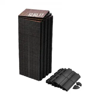 VEVOR Tanzbodenfliesen, 315x315x17,2 mm, 52-teiliger ineinandergreifender Tanzboden, tragbarer Tanzübungsboden mit gepolsterter Basis (Eichenholzmaserung, 52 Quadratfuß/Karton) VEVOR Tanzbodenfliesen, 315x315x17,2 mm, 52-teiliger ineinandergreifender Tanzboden, tragbarer Tanzübungsboden mit gepolsterter Basis (Eichenholzmaserung, 52 Quadratfuß/Karton)