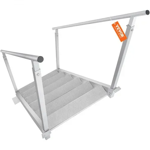 VEVOR 6-stufige Badeleiter mit zwei Handläufen Bootsleiter 800x1850x2092mm Poolleiter aus Aluminiumlegierung Treppenleiter 250kg Tragfähigkeit 10cm Pedale Ideal für Häfen Boot Schwimmbäder – Bild 8