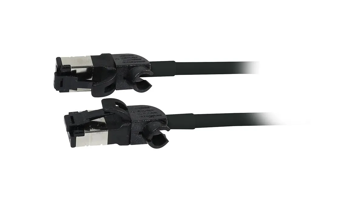 Patchkabel RJ45, CAT6A 500Mhz, 0.25m, schwarz, S/FTP, slimline rund d=4,5mm, TPE/LSZH(Superflex), AWG28, mit CAT7 Rohk., drehbarer Stecker, Synergy21 Patchkabel RJ45, CAT6A 500Mhz, 0.25m, schwarz, S/FTP, slimline rund d=4,5mm, TPE/LSZH(Superflex), AWG28, mit CAT7 Rohk., drehbarer Stecker, Synergy21