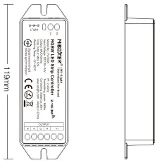MiBoxer FUT038M LED Controller RGB-W DC12/24V 2,4G MiBoxer FUT038M LED Controller RGB-W DC12/24V 2,4G