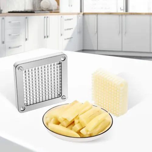 VEVOR Kartoffelschneider Pommes Frites Schneider Ersatz-Häckslermesser 6,4 mm, 3 x Ersatz-Häckslermesser & 6 x Zusätzliche Klingen Pommes Schneider Zubehör – Bild 7