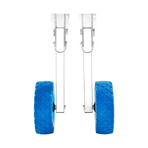 VEVOR Slipräder für Boote (136,1 ke belastbar) 26 cm Heckrad aus Edelstahl mit Voll-PVC-Reifen, klappbare Slipräder mit 4 Schnellspannstiften, passend für 4 m lange aufblasbare Fischerboote – Bild 8