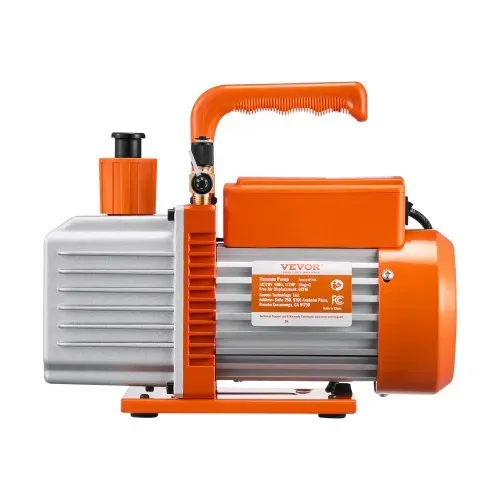 VEVOR Vakuumpumpe, 6 CFM, HVAC 2-stufige Drehschieber-Vakuumpumpe, für R134a R22 R410a-Systeme, Auto-AC-Vakuumpumpen-Kit mit Ölflasche, für die Harzentgasung zur Wartung von Autoklimaanlagen – Bild 9