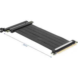 Riser Karte PCI Express 4.0 x16 Stecker zu x16 Slot mit Kabel 30 cm, Riser Card Riser Karte PCI Express 4.0 x16 Stecker zu x16 Slot mit Kabel 30 cm, Riser Card