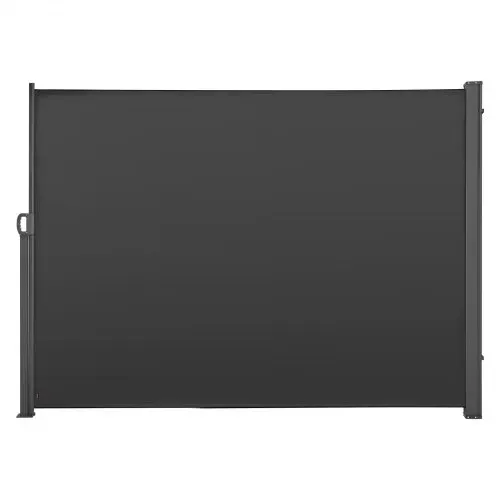 VEVOR Seitenmarkise Ausziehbar 180x300 cm, Seitenrollo aus 180 g/m² Polyestergewebe, Wandmarkise, Windschutz, Sonnenschutz, Sichtschutz, Raumteiler für Garten, Balkon, Pool, Terrasse, Grau – Bild 10