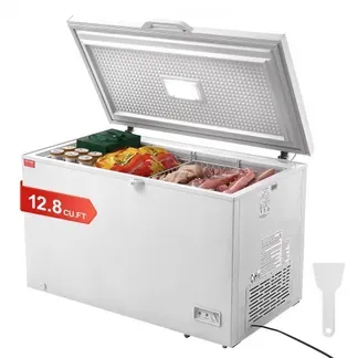 VEVOR Gefriertruhe, 345 L Tiefkühltruhe & 4 Herausnehmbare Körbe, Freistehende Gewerbliche Gefriertruhe mit Offener Tür von Oben & Verschließbarem Deckel, 7-stufig Einstellbare Temperatur VEVOR Gefriertruhe, 345 L Tiefkühltruhe & 4 Herausnehmbare Körbe, Freistehende Gewerbliche Gefriertruhe mit Offener Tür von Oben & Verschließbarem Deckel, 7-stufig Einstellbare Temperatur