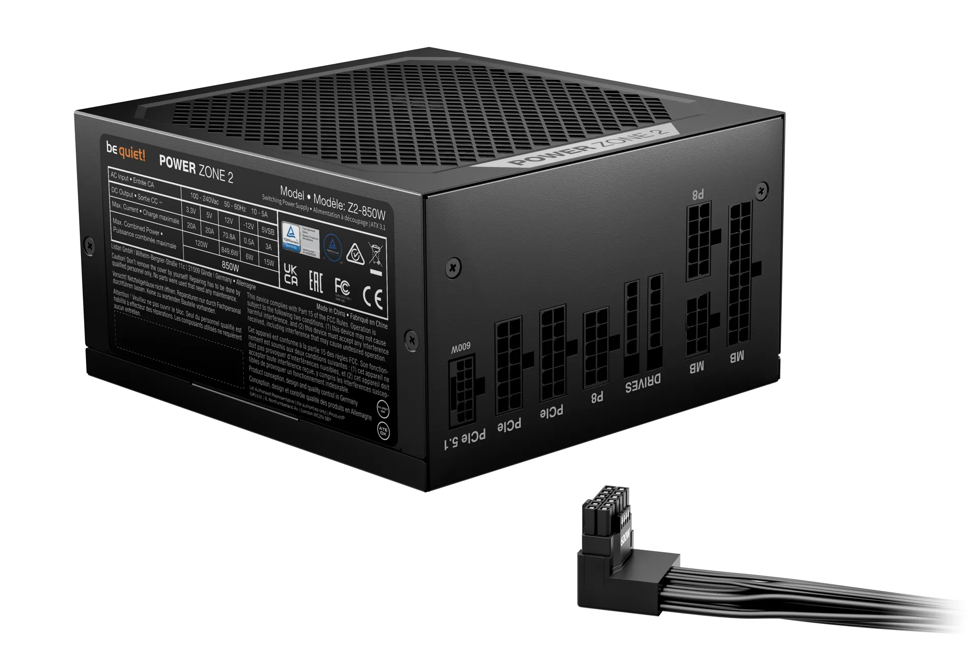 be quiet! POWER ZONE 2 850W Netzteil 20+4 pin ATX ATX Schwarz – Bild 2