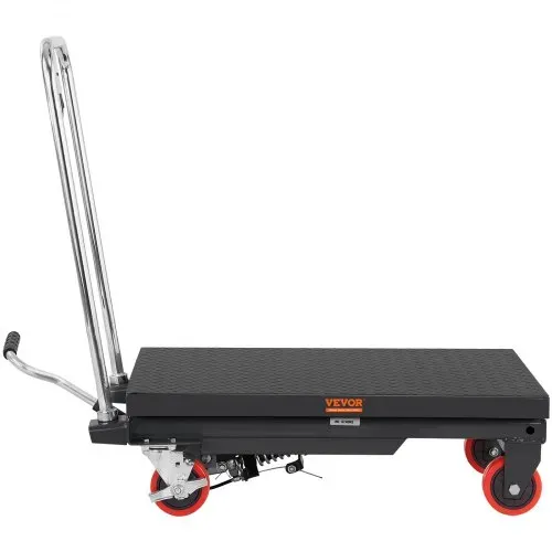 VEVOR Scherenhubtisch hydraulisch 230 kg Tragfähigkeit Hubtischwagen 220–720 mm Hubbereich Hubtisch Werkstatt 700 x 450 mm Plattform Scherenhubwagen Einzelschere Schwarz Fabriken Lagerhäuser – Bild 9
