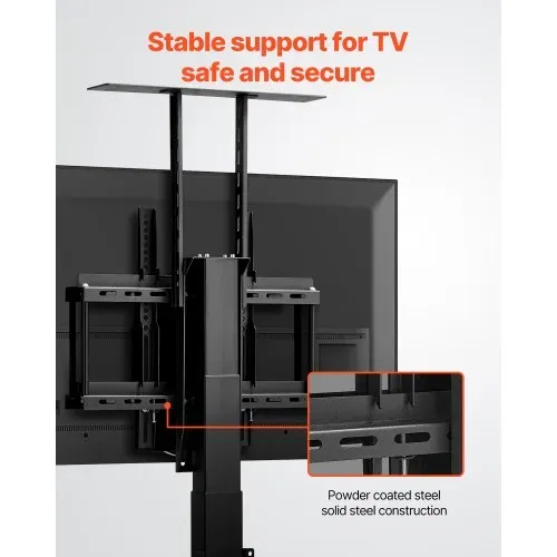 VEVOR Motorisierter TV-Liftständer verstellbare Halterung für TV-Liftständer (60 kg belastbar), vertikale elektrische TV-Halterung mit Fernbedienung, für 813-1397 mm (nicht im Schrank) – Bild 3