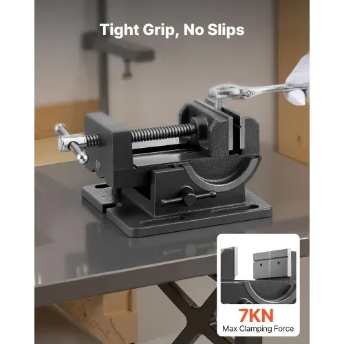 VEVOR Maschinenschraubstock kippbar, 10,795 cm Backenbreite, Bohrmaschinen Schraubstock, 0–90° Neigung verstellbar, Werkbankschraubstock für die Holzbearbeitung & Tischplatten, schwarz VEVOR Maschinenschraubstock kippbar, 10,795 cm Backenbreite, Bohrmaschinen Schraubstock, 0–90° Neigung verstellbar, Werkbankschraubstock für die Holzbearbeitung & Tischplatten, schwarz