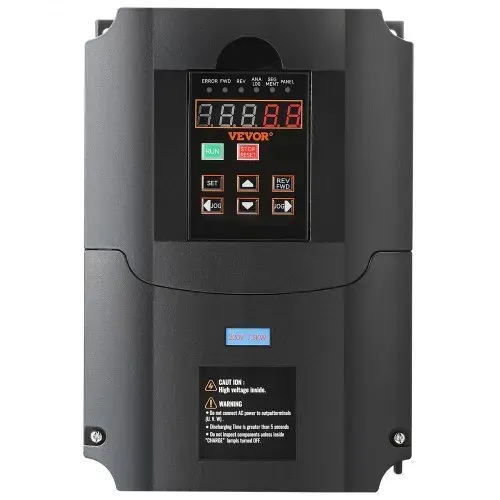 VEVOR Frequenzumrichter VFD 10 PS, 7,5 kW, 35 A, 1- oder 3-phasiger 220-V-Eingang auf 3-phasigen 220-V-Ausgang, 40-60-Hz-Eingang, 0-400-Hz-Ausgang, VFD für Spindelmotor-CNC-Drehzahlregelung – Bild 8