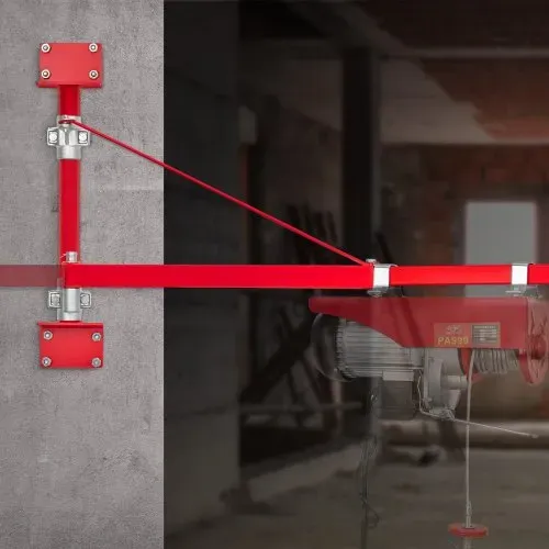 VEVOR Elektrischer Hebezeug-Stützarm 300 kg Tragkraft Hebezeughalter-Schwenkarm mit Stange Hebezeugrahmen aus Stahl, 180° schwenkbarer Gerüsthebezeug-Hebearm Windenhebezeugarm für Werkstatt Garage – Bild 7