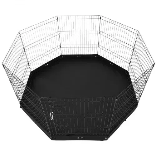 VEVOR Hundelaufstall, 8 Stk. 76 cm H x 61 cm B Paneele, faltbarer Welpenlaufstall aus Metall, Welpenauslauf mit Tür, Bodenmatte aus 600D Oxford-Gewebe, Laufstall für Hunde, Katzen & andere Kleintiere – Bild 9