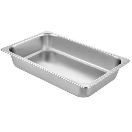 VEVOR Edelstahl Behälter 6 Stk. Speisebehälter Essens Behälter, Antihaft Teller, 537 x 330 x 90 mm kommerzieller Warmhaltebehälter für Speisen, Torten, Aufläufe, Hotelpfanne Tisch Food Pan – Bild 8
