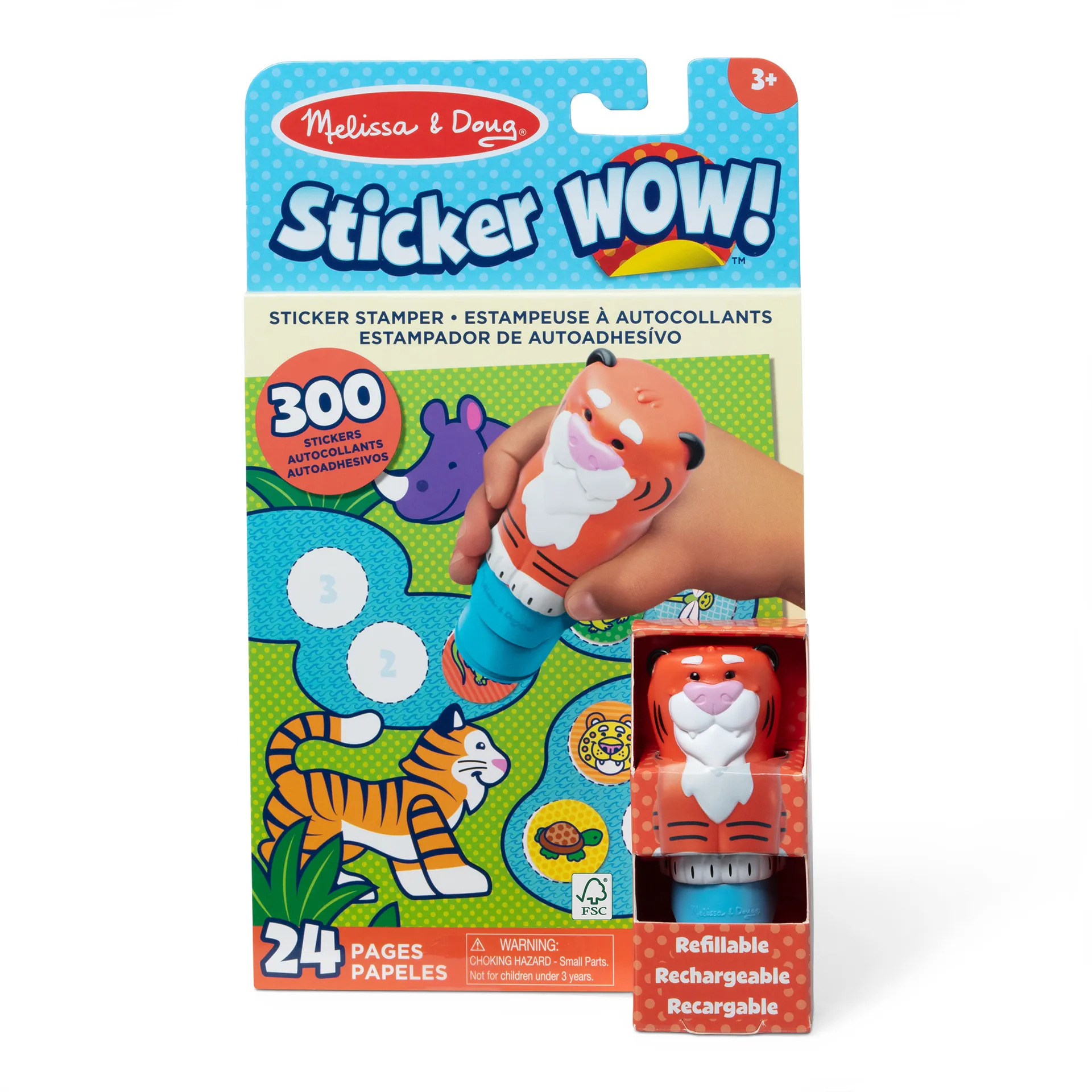 Melissa & Doug Sticker WOW Tiger Stickerstempel und Block Melissa & Doug Sticker WOW Tiger Stickerstempel und Block