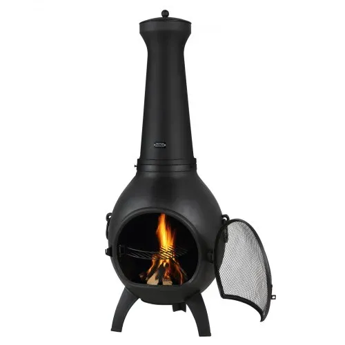 VEVOR Gartenkamin, 52x50x130 cm, Terrassenofen Feuerstelle, Aztekenofen zum Grillen & Wärmen, Inkaofen mit Grillgitter, Kaminmantel & rostfreiem Kamindeckel, für Terrasse/Garten/Hinterhof – Bild 9