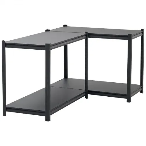VEVOR Schwerlastregal 1030x522x1529mm, 1088,6kg Belastbares Lagerregal mit Stahlgestell & 4 Verstellbaren Ablagen, Teilbares Steckregal als Werkbank, Flexibles Metallregal für Keller Garage Werkstatt – Bild 10