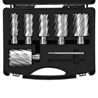 VEVOR Kronenbohrer-Set Metall 6 tlg. Kernbohrer-Satz 50,8 mm Schnitttiefe Ringschneider-Set, aus M2AL-Schnellarbeitsstahl Zubehör für Magnetbohrmaschinen VEVOR Kronenbohrer-Set Metall 6 tlg. Kernbohrer-Satz 50,8 mm Schnitttiefe Ringschneider-Set, aus M2AL-Schnellarbeitsstahl Zubehör für Magnetbohrmaschinen