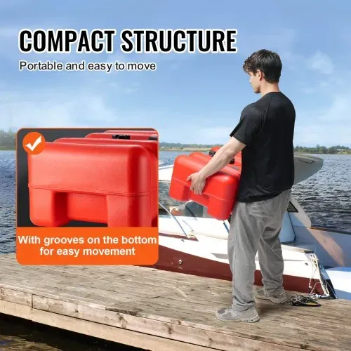 VEVOR Marine-Kraftstofftank, 55 L, tragbarer Bootstank mit Außenbordmotor, Kunststoff-Außenbord-Kraftstofftank für Marineboote mit Schlauch, leicht zu tragen für Yacht, Fischerboot, Deckboot, rot – Bild 5