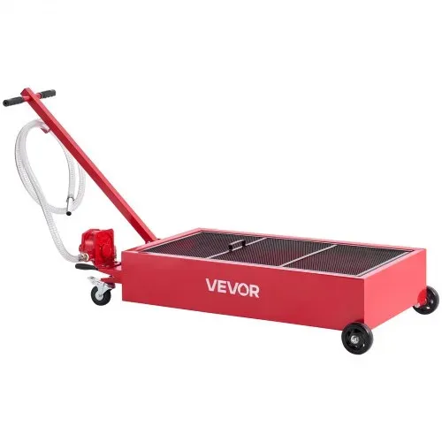 VEVOR Ölablasswanne mit niedrigem Profil, 75,7 L, mit manueller Pumpe, 2,2 m Schlauch & T-Klappgriff, auslaufsicher & korrosionsbeständig, für Autos, SUVs, LKWs, Geländefahrzeuge, rot – Bild 10