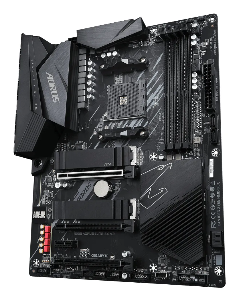 GIGABYTE B550 AORUS ELITE AX V2 Mainboard – AMD Ryzen 5000 CPUs, 12+2 Phasen VRM, bis zu 4733 MHz DDR4, 1xPCIe 4.0 + 1xPCIe 3.0 M.2, Wi-Fi 6E, 2.5GbE LAN, USB 3.2 Gen 2 – Bild 4