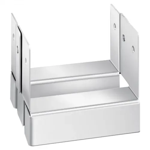VEVOR Pfostenträger, 10 Stk., Innenmaß 89,6x90,5 mm für 88,9x88,9 mm Pfosten, Betonpfostenanker, Pfostensockel aus Kohlenstoffstahl mit 25,4 mm Abstandshöhe, für Betonpergolen & Terrassen – Bild 8