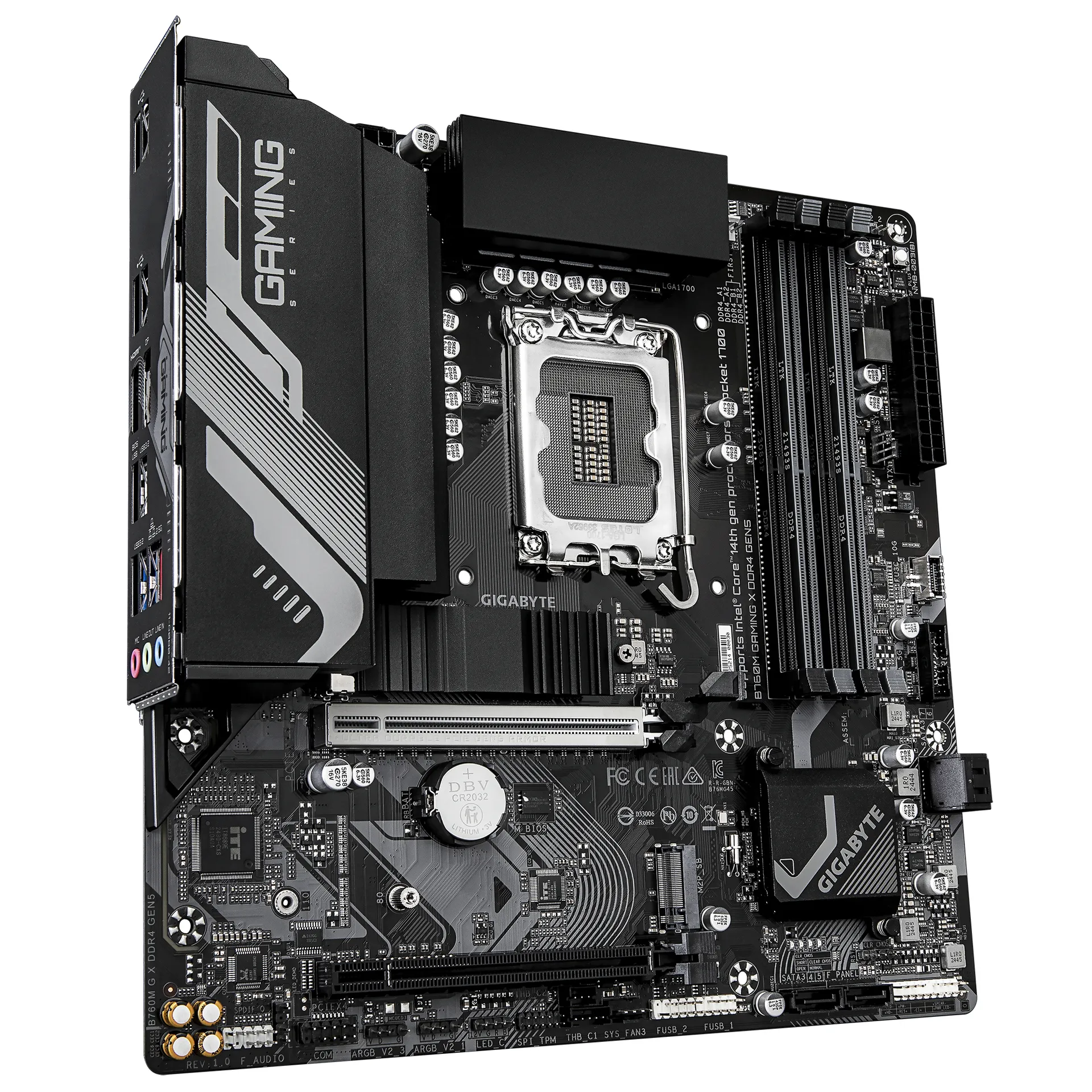 GIGABYTE B760M GAMING X DDR4 GEN5 Mainboard – Unterstützt Intel Core Prozessoren der 14. Generation, 8+1+1 Phasen VRM, bis zu 3200 MHz DDR4, 2 x PCIe 4.0 M.2, 2.5 GbE LAN, USB 3.2 Gen 1 – Bild 3