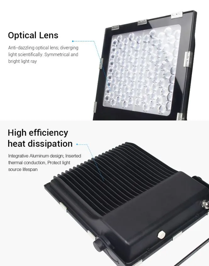 MiBoxer FUTT08 LED Flächenstrahler 200W RGB-WW (RGB-CCT) IP65 230V 25° – Bild 9