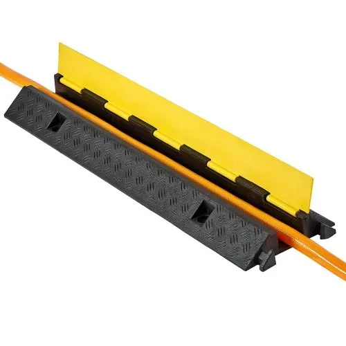 VEVOR 1000 mm Kabelbrücke, 9979 kg Tragkraft, 1-Kanal-Überfahrschutz aus Gummi, Stolperschutz, Bodenabdeckungen, für Bereiche mit hoher Schwelle, Zuhause, Büro, Lager, 1 Stk. – Bild 9
