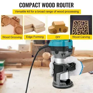 VEVOR Elektrik Hand Holz Oberfräse 800 W, Einhand Oberfräse 30000 U/min, Holz Kantenfräse, 3 Spannzangen, Soft-Start, Aluminiumlegierung, Drehzahlregelung, Elektrische Oberfräse Holzbearbeitung VEVOR Elektrik Hand Holz Oberfräse 800 W, Einhand Oberfräse 30000 U/min, Holz Kantenfräse, 3 Spannzangen, Soft-Start, Aluminiumlegierung, Drehzahlregelung, Elektrische Oberfräse Holzbearbeitung
