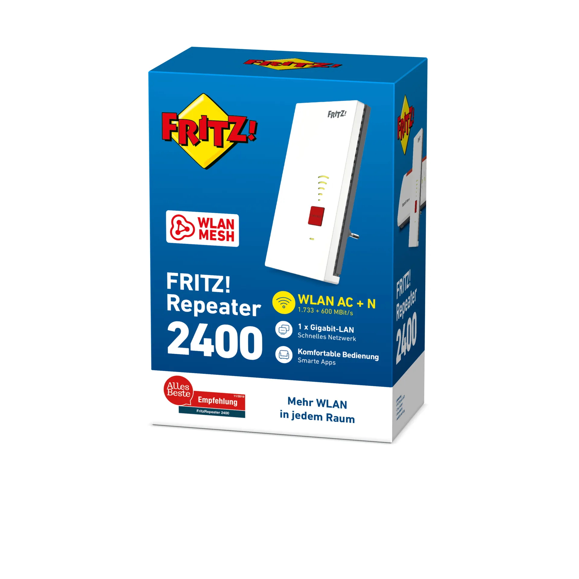 Repeater FRITZ! 2400 Netzwerk-Repeater 1733 Mbit/s Weiß – Bild 5