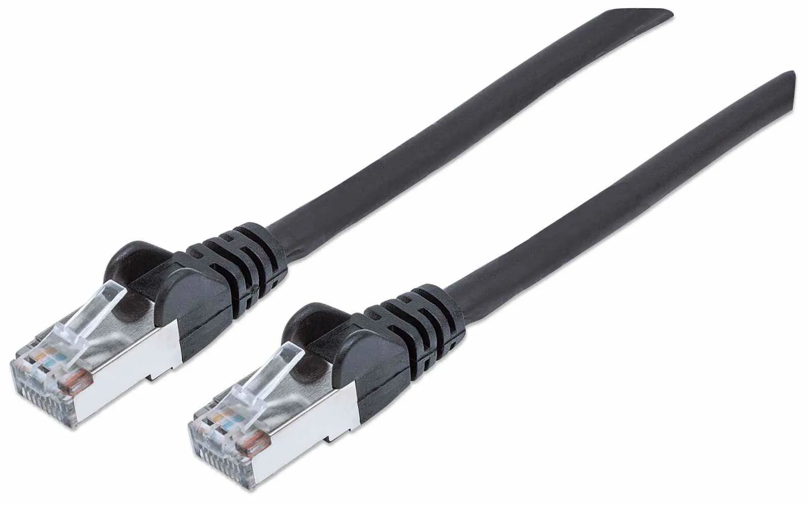 Intellinet Netzwerkkabel mit Cat6a-Stecker und Cat7-Rohkabel, S/FTP, 100% Kupfer, LS0H, 2 m, schwarz Intellinet Netzwerkkabel mit Cat6a-Stecker und Cat7-Rohkabel, S/FTP, 100% Kupfer, LS0H, 2 m, schwarz