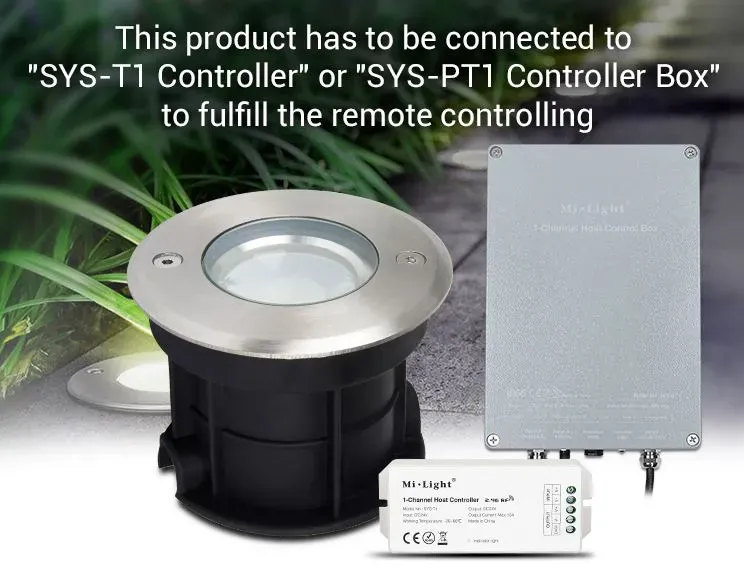 MiBoxer SYS-RD1 LED Subordinate Bodeneinbaustrahler 5W RGB-WW (RGB-CCT) mit Funk und WLAN – Bild 3