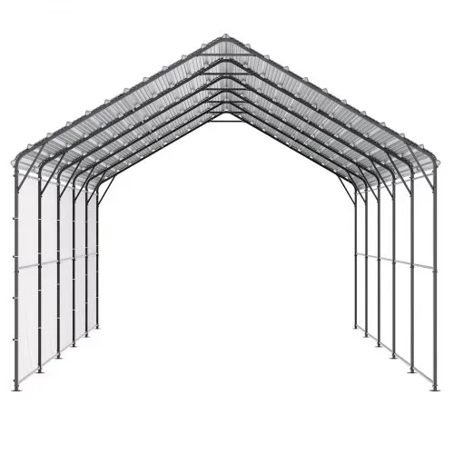 VEVOR Zeltgarage, 4 x 8 x 3,15 m, Garagenzelt, Carport mit Stahlrahmen & Dach, Autozelt-Garagenschatten mit abnehmbaren Seitenwänden, Mehrzweck-Autounterstand für Pickup, Boot, Auto & Traktoren – Bild 10
