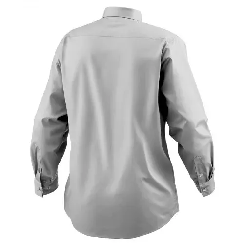 VEVOR FR-Arbeitsjacke für Herren, Flammhemmende Schweißerjacke, maschinenwaschbares hitzebeständiges Schweißerhemd aus Baumwolle, erfüllt ATPV 9,2 cal/cm² Lichtbogenbewertung – Größe L, Grau – Bild 10