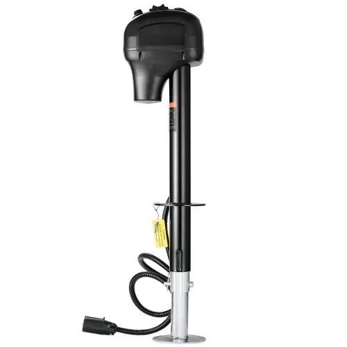 VEVOR Elektrischer Anhängerheber, 1588 kg, Hochleistungs-Anhängerstütze mit 7-poligem Stecker, manueller Kurbel & Wagenheberabdeckung, 240-815 mm Hub, für Anhänger, Wohnmobile & Wohnwagen, schwarz – Bild 9