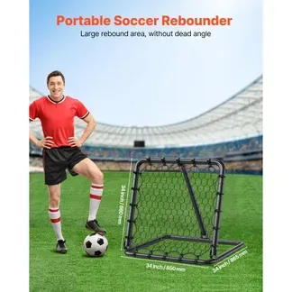 VEVOR Fußball-Rebounder Rückprallnetz Kick-Back 34 x 34 Zoll tragbare Fußball-Trainingsgeschenke, Tornetz mit vollständig einstellbaren Winkeln, Hilfsmittel und Ausrüstung für alle Altersgruppen VEVOR Fußball-Rebounder Rückprallnetz Kick-Back 34 x 34 Zoll tragbare Fußball-Trainingsgeschenke, Tornetz mit vollständig einstellbaren Winkeln, Hilfsmittel und Ausrüstung für alle Altersgruppen