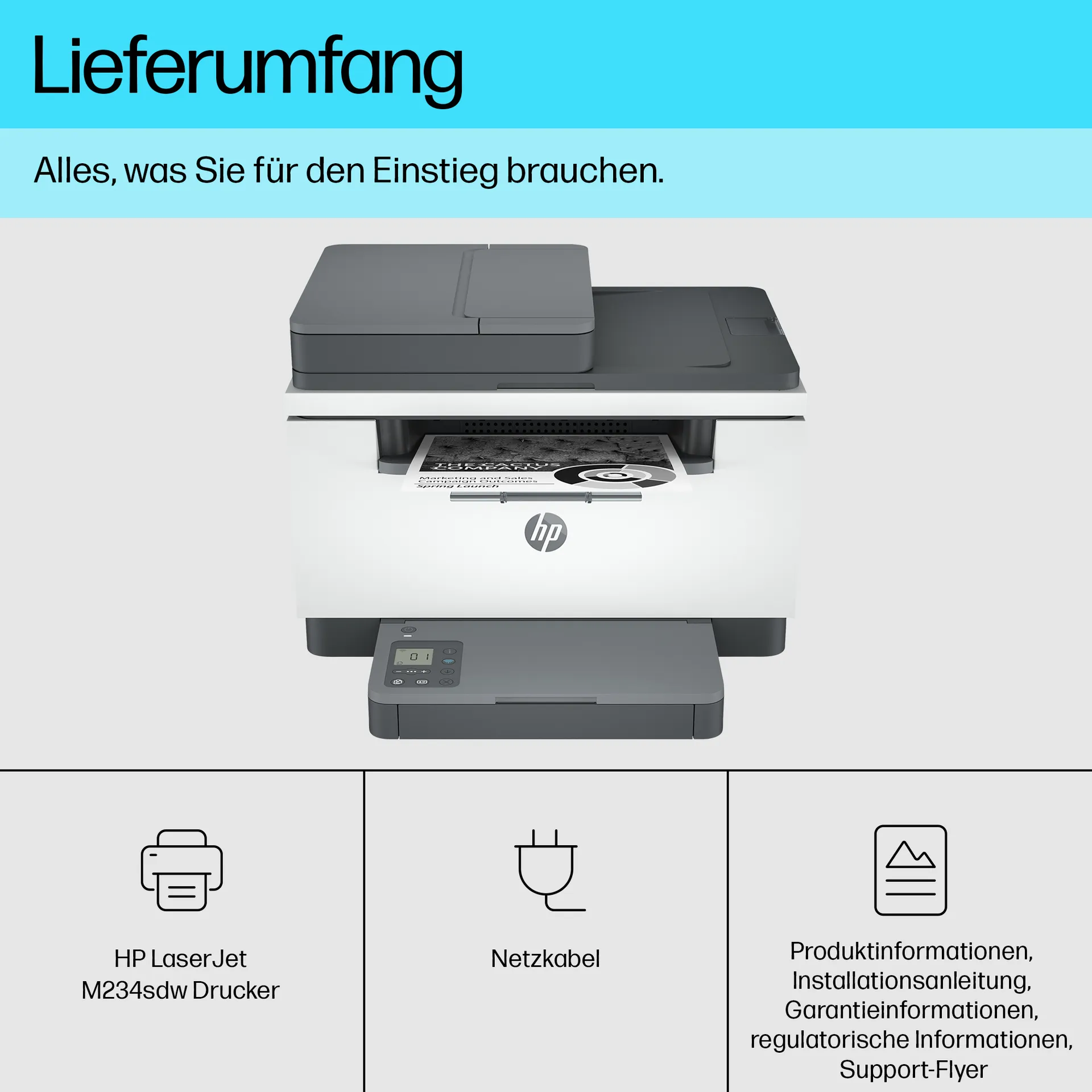 HP LaserJet M234sdw Wireless Multifunction Schwarzweiß Drucker, Kopierer, Scanner; Duplex – Bild 4
