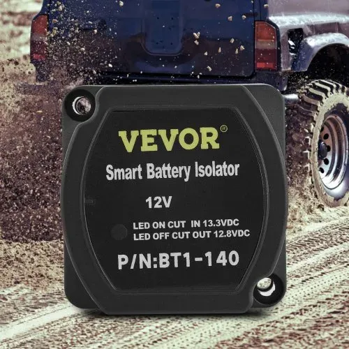VEVOR Doppelbatterie Trennrelais 12 V Split Charge Kit, spannungsempfindliches Relais Set -30-105 ℃, automatisches Ladegerät & 4m Kabel Set für Lastwagen, Wohnmobil, Werkstatt, Auto & Schiff – Bild 7