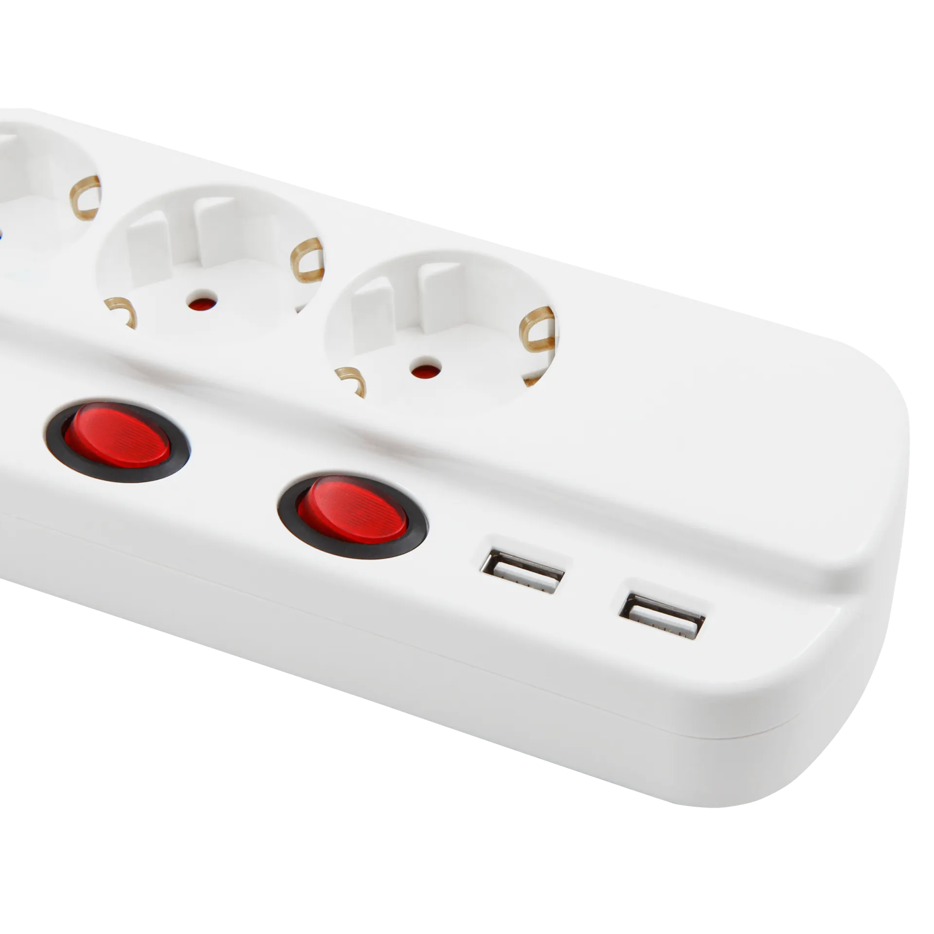 Steckdosenleiste McPower, 5-fach mit Einzelschaltung + 2x USB, 1,5m Zuleitung – Bild 2