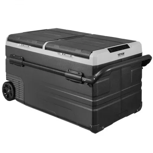 VEVOR 12 V Autokühlschrank, tragbarer 115 L Gefrierschrank mit 2 Zonen und Rädern & Griff, -20 °C bis 20 °C, 12/24 V DC / 100–240 V AC-Kompressorkühler für den Außenbereich, Camping, Reisen – Bild 9