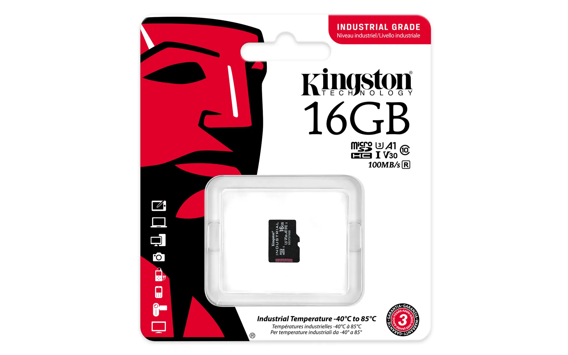 Kingston Technology 16GB microSDHC Industrial C10 A1 pSLC Karte Einzelpackung ohne Adapter – Bild 3