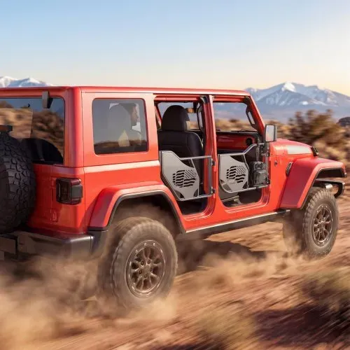 VEVOR Röhrentüren 4-türig, Kompatibel mit Jeep Wrangler JL 18–26 & Gladiator JT 20-26, Offroad-Halbtüren aus Stahl (im Flaggenmuster) mit DOT-zertifizierten Außenspiegeln Aufbewahrungstasche Schwarz – Bild 7